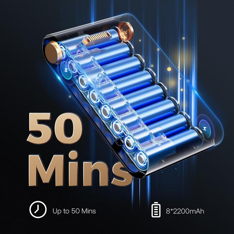 Trucozie Cordless Vacuum Cleaner-T352, 45Kpa 50 Mins Runtime Self-Standing Stick Vacuum Cleaners for Home, Powerful Suction, Lightweight, LED Touch Screen 8 in 1 Vacuum for Pet Hair, Carpet, Hardwood Floor