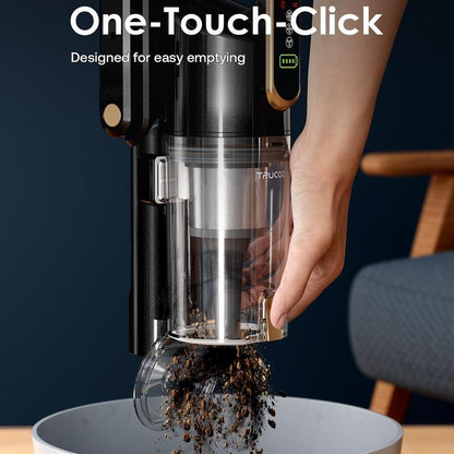Trucozie Cordless Vacuum Cleaner-T352, 45Kpa 50 Mins Runtime Self-Standing Stick Vacuum Cleaners for Home, Powerful Suction, Lightweight, LED Touch Screen 8 in 1 Vacuum for Pet Hair, Carpet, Hardwood Floor