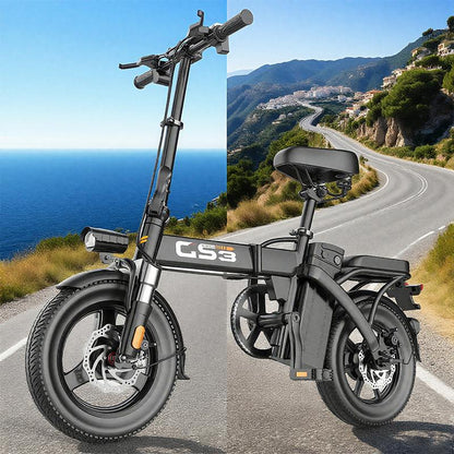 [TOOFLY]48V 15Ah Battery Peak 740W 14-Inch Tiresfoldable Electric Bikelong-Lasting Battery Portable Electric Bike, Commute and Compact Long Range Electric Bike for Adults,Lightweight Cheape Ebike Scooter for Adults 20 Mph,Traveling with Family,Cute Ebike