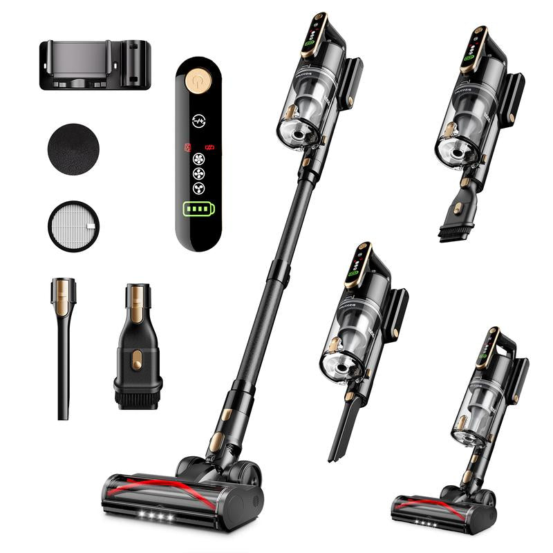 Trucozie Cordless Vacuum Cleaner-T352, 45Kpa 50 Mins Runtime Self-Standing Stick Vacuum Cleaners for Home, Powerful Suction, Lightweight, LED Touch Screen 8 in 1 Vacuum for Pet Hair, Carpet, Hardwood Floor