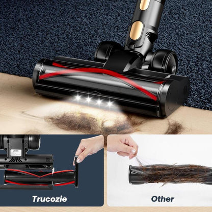 Trucozie Cordless Vacuum Cleaner-T352, 45Kpa 50 Mins Runtime Self-Standing Stick Vacuum Cleaners for Home, Powerful Suction, Lightweight, LED Touch Screen 8 in 1 Vacuum for Pet Hair, Carpet, Hardwood Floor