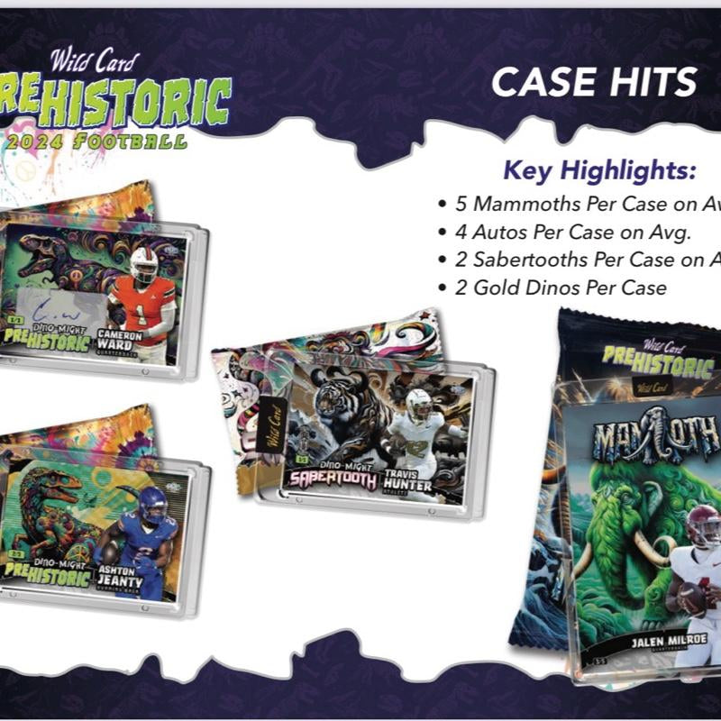 2024 Dino-Might Prehistoric Football Hobby Jumbo Box! - OPENED LIVE!!!!!