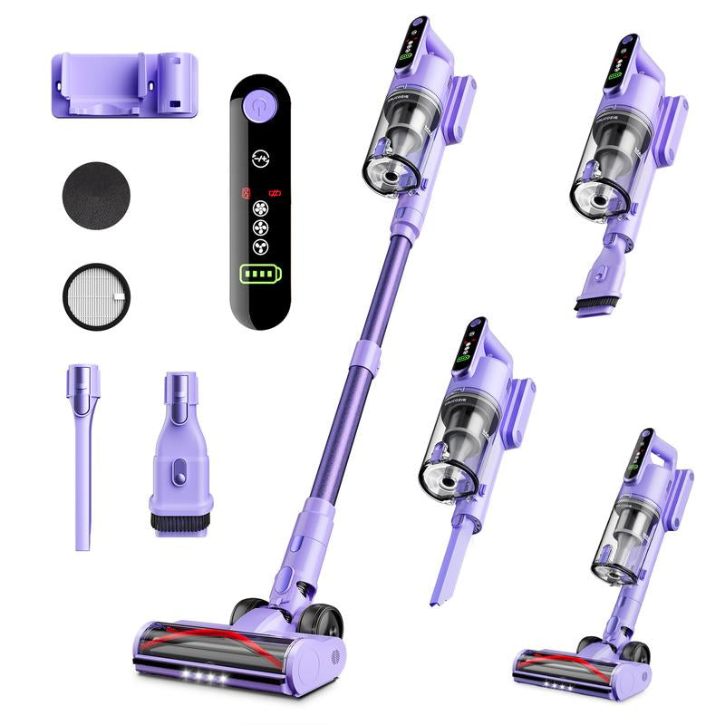 Trucozie Cordless Vacuum Cleaner-T352, 45Kpa 50 Mins Runtime Self-Standing Stick Vacuum Cleaners for Home, Powerful Suction, Lightweight, LED Touch Screen 8 in 1 Vacuum for Pet Hair, Carpet, Hardwood Floor